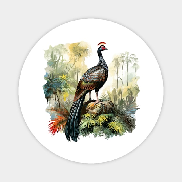 Horned Guan Magnet by zooleisurelife